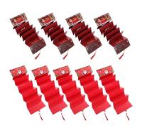 FONDOTIN Porta Biglietti di Natale con 10 Scomparti Set da 12 Buste Rosse per Soldi Natalizie in Cartoncino Spesso Organizzatore di Regali di Denaro per Feste e Riunioni Familiari