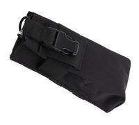 FONDOTIN Porta Radio Marsupio Tattico Multiuso in Nylon Resistente da Cintura per Escursionismo e Campeggio Custodia per GPS Smartphone Nero Dimensioni 20X9X5,5 CM