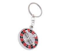 FONDOTIN Portachiavi in Metallo Mini Roulette Girevole Ornamento Creativo per Chiavi e Borse Pendente Decorativo Elegante e Pratico Accessorio Unisex Raffinato