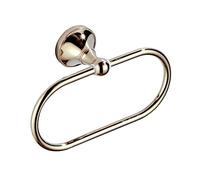 FONDOTIN Portasciugamani Ad Anello Da Parete Dorato Per Bagno e Cucina, Portasciugamani Per La Casa in Materiale Antiabrasione, Design Allungato Moderno Salvaspazio Per Ambienti Piccoli