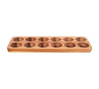 FONDOTIN Portauova in Legno Marrone 12 Posti Rettangolare Elegante e Versatile per Organizzare Uova in Cucina e Frigorifero