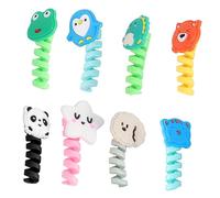 FONDOTIN Protezione Cavi Dati 8 Pezzi Organizzatori Creativi e Avvolgicavi Flessibili per Auricolari, Anti-Rottura e Resistente al Calore, per Accessori Elettronici e Ufficio