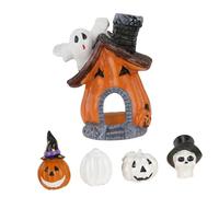 FONDOTIN Rifugio Per Acquari Di Halloween Habitat Nascondiglio Per Pesci 5 Pezzi Decorazione Per Acquario A Forma Di Zucca