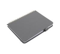 FONDOTIN Rubrica Telefonica Alfabetica A6 con Linguette, Quaderno con Divisori per Indirizzi e Numeri di Telefono, Formato Piccolo Grigio Tascabile per Casa, Ufficio e Viaggi, 128 Pagine