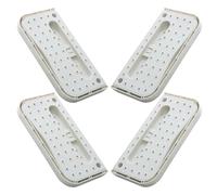 FONDOTIN Scarpiera Pieghevole da Parete 4 Pezzi in Plastica Bianca Ventosa Porta Scarpe Sospeso Salvaspazio senza Foratura per Ingresso e Bagno Organizzatore Multiuso per Pantofole e