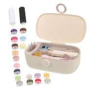 FONDOTIN Scatola Cucito Multiuso in Plastica Resistente Organizer Comparti per Ago Filo Ricamo e Cucito Casa Custodia Pratica per Accessori Stitch per Principianti e Uso Domestico