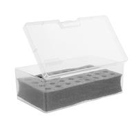 FONDOTIN Scatola Porta Batterie Aa Aaa con 32 Scomparti, Custodia in Plastica Trasparente Resistente in Pp, Organizer Portatile Antiurto con Inserto in Schiuma Pretagliato, per Casa
