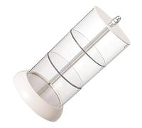 FONDOTIN Scatola Porta Trucchi Rotante Strati Organizer Cosmetici per Dischetti Struccanti e Beauty Sponge Anti Polvere per Make-up da Tavolo 3 Strati Bianco