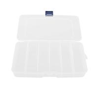 FONDOTIN Scatola Portaoggetti Per Trucco Con 6 Scomparti Trasparente, Contenitore Organizer Per Cosmetici, Cotton Fioc e Pennelli, Chiusura Sicurezza, Compatta Per Casa e Viaggio