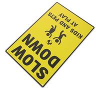 FONDOTIN Segnaletica Stradale in Metallo Segnale di Avvertimento per che Giocano Cartello di Attenzione in Ferro Resistente alle Intemperie per Scuole e Aree Pubbliche