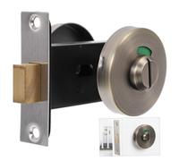 FONDOTIN Serratura Porta Wc in Acciaio Inox con Indicatore Occupato per Porte in e Facile Installazione per Bagni Pubblici