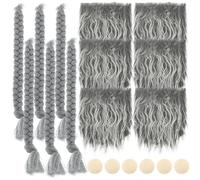 FONDOTIN Set 1 Accessori Barba in Poliestere e Legno per Decorazione Fai da Te Delicata e Resistente per Creare L'Immagine Stilosa Un Folletto