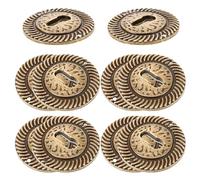 FONDOTIN Set 10 Pezzi Copriserrature in Metallo Vintage Rotondi, Piastra di Copertura per Serratura Mobili, Inserto Decorativo per Cassetti Armadi e Portagioie, Riproduzione Antica