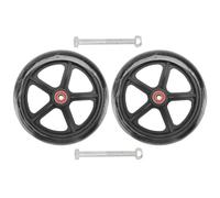 FONDOTIN Set 2 Ruote Anteriori di Ricambio per Sedia a Rotelle da 7 Pollici Ruote Piene in Gomma Poliuretanica Cuscinetti a Sfere Resistenti All’Usura per Deambulatori e Uso Quotidiano