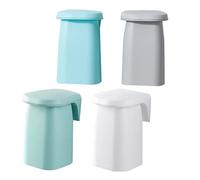 FONDOTIN Set 4 Bicchieri Magnetici per Spazzolino da Denti a Parete Spazzolino da Bagno in Materiale Pp Design Semplice Bagni Moderni