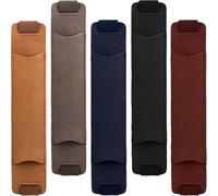 FONDOTIN Set 5 Pezzi Portapenne Elastico in Pelle PU Antigraffio per Quaderno Custodia Copripenna Design Elastico Protezione Penna da Viaggio e Uso Ufficio