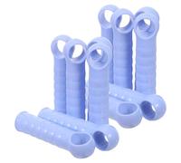 FONDOTIN Set da 10 Manicotti per Manico di Scopa in Plastica Blu, Tappo Terminale Antiscivolo per Impugnatura Ergonomica, Sostituzione Rapida per Strumenti di Pulizia Domestica