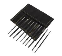 FONDOTIN Set da 10 Utensili Manuali per Incisione in Pietra in Acciaio ad Alto Tenore di Carbonio Custodia, Strumenti da Intaglio Professionali per Scultori e Hobbisti, per Incisioni