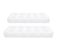 FONDOTIN Set da 2 Portauova in Schiuma Resistente e Riutilizzabile, Vassoi per Uova Assorbimento Umidità, Organizer Salvaspazio per Uso Domestico in Cucina e Frigorifero