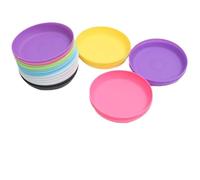 FONDOTIN Set da 20 Pezzi Vassoi Rotondi per Vasi di Piante in Plastica, Sottovasi Impermeabili Diametro 11,5 Cm, Supporto per Vaso da Interno, Balcone e Giardino Colore Colore Casuale