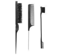 FONDOTIN Set Da 3 Pettini Da Parrucchiere Resistenti e Spazzole Per Chioma Punta Coda, Massaggio Cuoio Capelluto e Styling Domestico, Leggeri e Infrangibili Per Acconciature Professionali