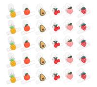 FONDOTIN Set da 30 Clip di Tenuta Alimentare in Pp Trasparente a Forma di Cartone Animato, Mollette Riutilizzabili per Sigillare Sacchetti di Snack, Patatine e Cibo Fresco, Accessori