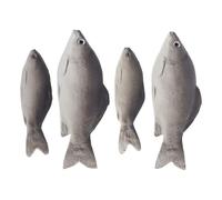 FONDOTIN Set da 4 Pesci Finti in Pu Realistici per Studio Fotografico, Modelli di Pesci in Miniatura Resistenti allo Sbiadimento per Decorazioni e Allestimenti senza Odore