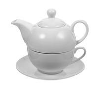 FONDOTIN Set da tè in Ceramica Uno Piccolo Bollitore per tè Antiscottatura Tazza e Piattino Elegante per Casa Sfuso e Bustine Regalo per Amici e Viaggi