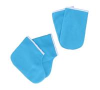 FONDOTIN Set di Guanti e Copri Piedi per Paraffina in Cotone Blu, Mantiene la Cera Calda e Massimizza L'assorbimento di Umidità per Saloni Professionali e Spa