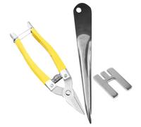 FONDOTIN Set Strumenti per Intrecciare Cesti in Vimini e Rattan Leva in Metallo, Forbici per Cestini e Supporto 3.0 - Kit Riparazione Vimini per Artigianato e Arredo Giardino