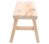 FONDOTIN Sgabello in Materiale Massello per Piccolo e Robusto con Angoli Arrotondati per Sicurezza Multiuso per Camera da Bagno e Soggiorno Beige Chiaro