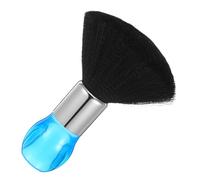 FONDOTIN Spazzola per Pulizia Collo Barbiere Morbida e Ergonomica Setole Delicate per Rimozione Capelli Spezzati Strumento Professionale per Parrucchieri e Uso Domestico Blu Trasparente