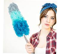 FONDOTIN Spolverino Telescopico Estensibile Blu per Polvere Multi per Soffitti e Mobili Pulizia Efficiente Ragnatele e Fessure Duster Casa Resistente e Facile Usare