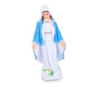 FONDOTIN Statua della Vergine Maria Plastica per Decorazione da Tavolo Miniatura Religiosa Statuetta di Fede per Ufficio e Casa Ornamento Religioso Resistente e Delicato per Decorare