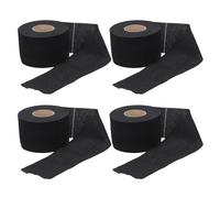 FONDOTIN Strisce per Collo da Barbiere in Carta Monouso Elastica, Set da 4 Pezzi, Protezione Assorbente per Sudore e Peli, Fascia Nera per Saloni Professionali di Taglio e Colorazione