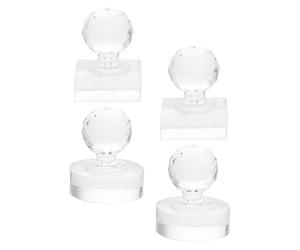 FONDOTIN Strumento Assistente per Ombretti 4 Pezzi, Timbro per Fard e Cipria Compatta, Accessorio Cosmetico Portatile per Riparazione Palette Trucco Occhi, Utensile Fai da Te per