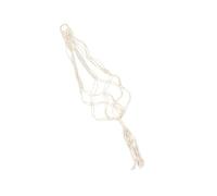 FONDOTIN Supporto da Parete per Ukulele in Cotone Intrecciato, Ciondolo da Parete in Macramè Bianco 98cm, Portavasi Sospeso Versatile per Interni ed Esterni, Appendino per Chitarra