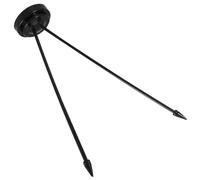 FONDOTIN Supporto per Asta Bandiera in Plastica Nera, Base per Bandiera da Scrivania e Ufficio, Mini Portabandiera Leggero per Decorazioni Interne ed Esterne