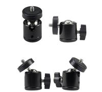 FONDOTIN Supporto Testa Sferica e Piattaforma Ammortizzante per Smartphone, Vite 1/4 e Base in Metallo, Leggero e Portatile per Treppiede Telefono e Video Mobile, Set da 5 Pezzi