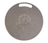 FONDOTIN Tagliere Rotondo Effetto Marmo Tavoletta Antiscivolo per Frutta e Verdure Facile da e Appendiabile Plastica Ecologica per Cucina