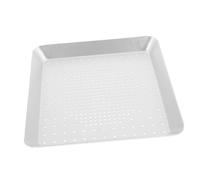 FONDOTIN Teglia Perforata Pizza Quadrata Alluminio Resistente Alta Temperatura per Forno Casa con Base Crispy Uniforme