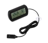 FONDOTIN Termometro Igrometro con Sensore Esterno per Incubatrice Uova e Monitoraggio Temperatura Umidità Pet Display LCD Abs Resistente e Ventosa Fissa Misuratore Affidabile e Animali