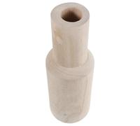 FONDOTIN Vaso in Legno Rustico Piccolo 30 CM per Fiori Secchi e Finti Portafiori a Stelo Singolo per Soggiorno Mensola e Bagno Decorazione Naturale Minimalista