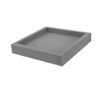 FONDOTIN Vassoio Sottovaso Rettangolare in Sintetico Grigio Sottovasi per Fioriere Antiscivolo Vaschetta per Piante per Giardinaggio e Decorazione Casa