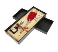 FONDOTIN Vintage Calligrafia con Incisioni Pennino Assorbente per Scrittura Retrò Elegante per Ufficio e Regalo Raffinato