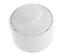 FONDOTIN Zuccheriera Ceramica Bianca con Coperchio Ermetico Barattolo Vintage per Zucchero da Caffè Contenitore Pratico per Cucina e Banco Bar
