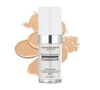 Fondotinta autoregolante | 30 ml fondotinta liquido che regola il colore - Fondotinta completamente coprente e idratante con fattore di protezione solare 30 e chaies liquido
