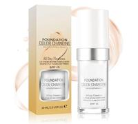 Fondotinta Bianco, Cover up Fondotinta Anti Age, Fondotinta che si Adatta al Colore Della Pelle, Professionale Fondotinta Cambia Colore，Correttore Idratante Crea una Base per Il Trucco Naturale