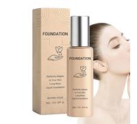 Fondotinta che regola il colore: copertura idratante leggera e modulabile da 30 g | Trucco correttore liquido resistente al sudore | Base viso a lunga tenuta che cambia temperatura | Crema tonica unif
