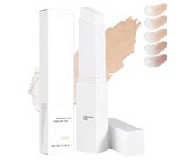 Fondotinta coreano che cambia colore in stick con pennello, base for trucco e correttore a copertura totale, fondotinta primer a lunga durata for tutti i tipi di pelle(Fair)